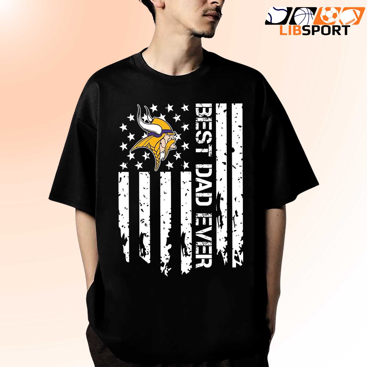 Best Dad Ever Vikings T Shirt, Minnesota Vikings Tee, Game Day Shirt